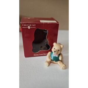 American Greetings Forget‎ Me Not Honey Love Bear Ornament w/ Box